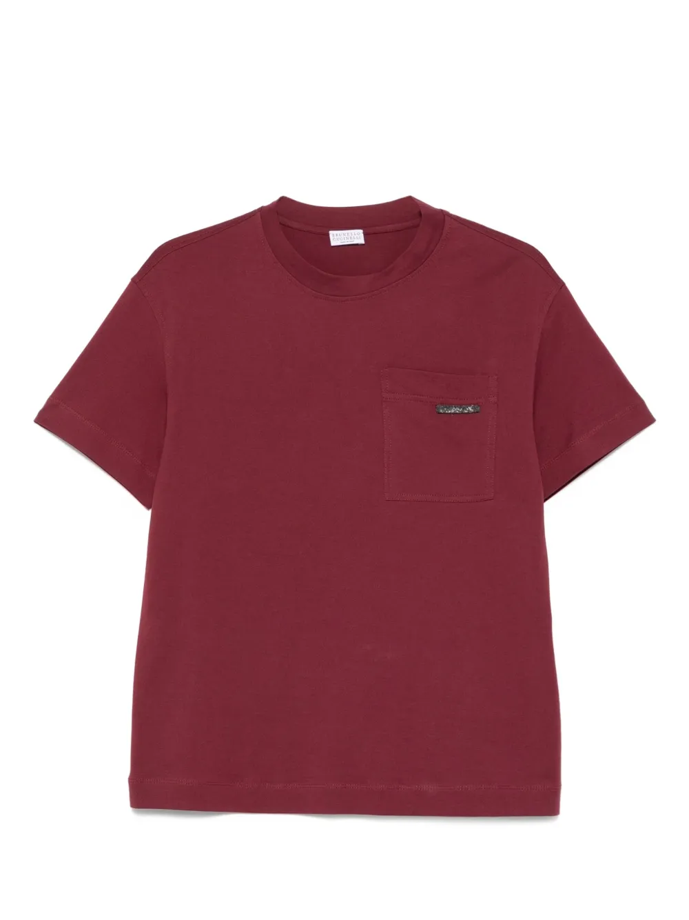 Brunello Cucinelli Katoenen T-shirt met borstzak Rood