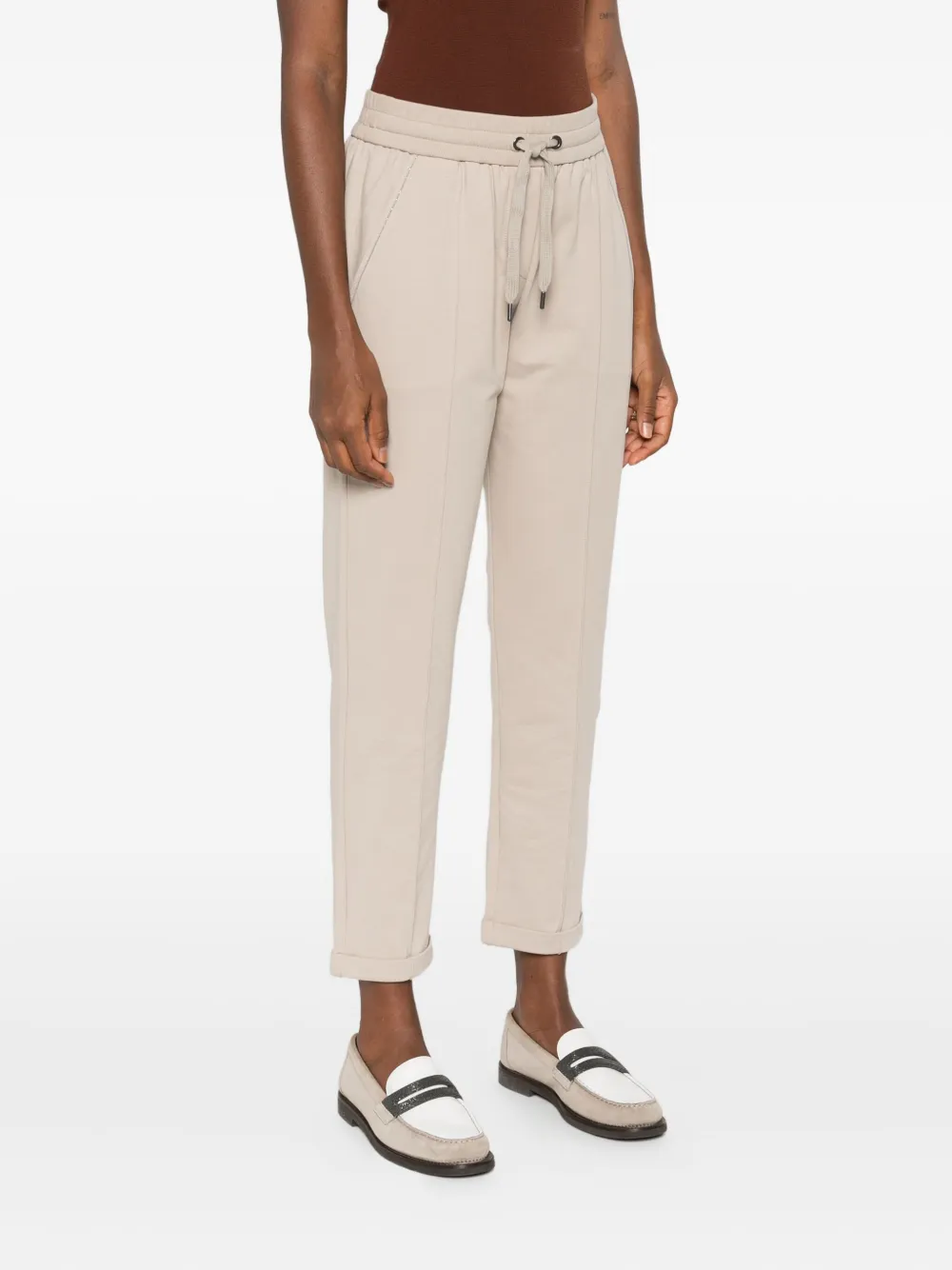 Brunello Cucinelli Trainingsbroek met cuffs Beige
