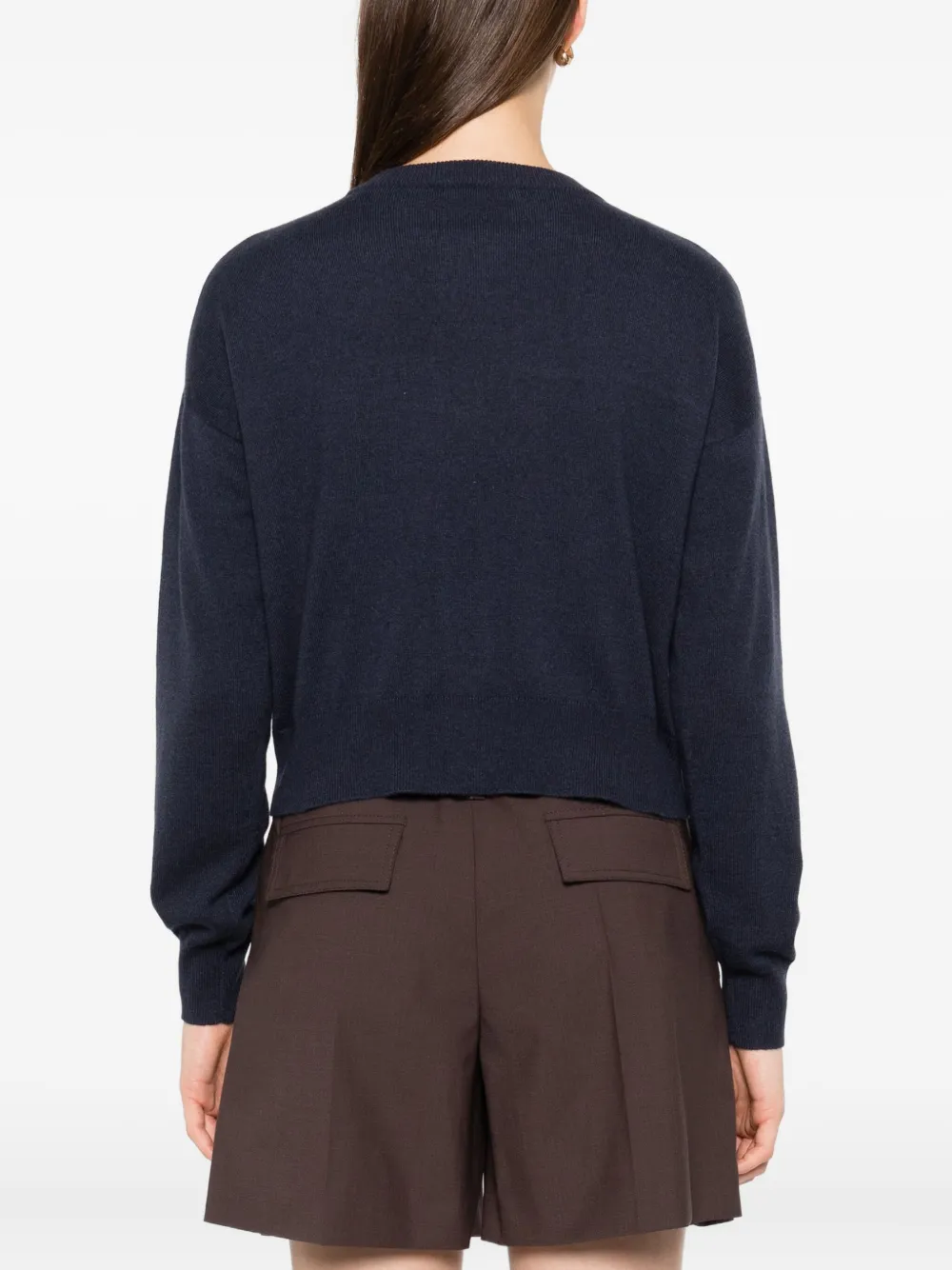 Brunello Cucinelli Vest met moniliketting Blauw