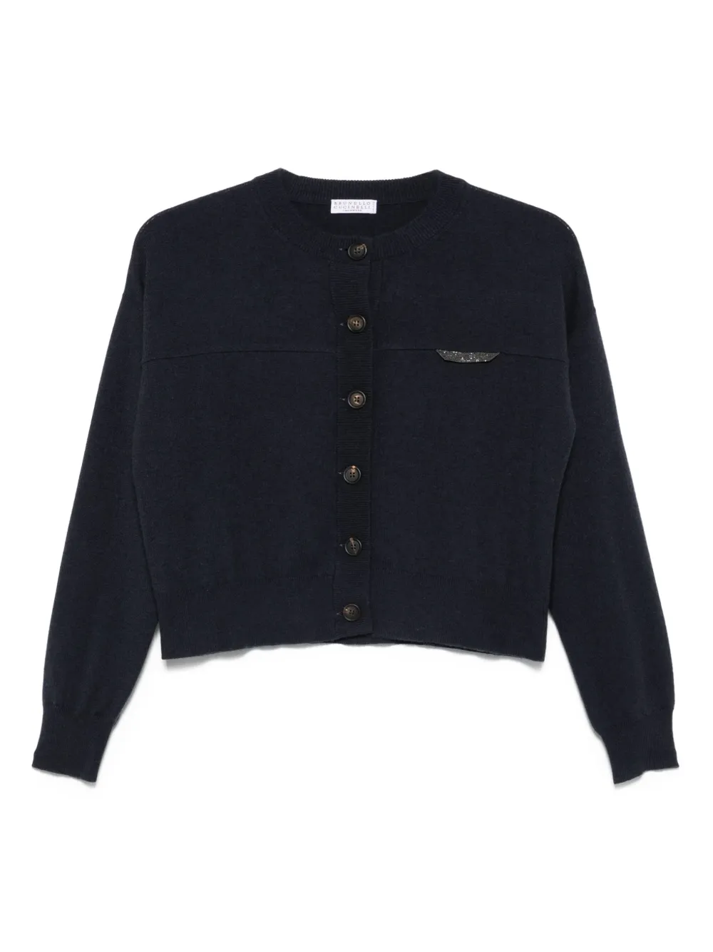 Brunello Cucinelli Vest met moniliketting Blauw