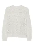 Brunello Cucinelli mesh-knit top - Grey