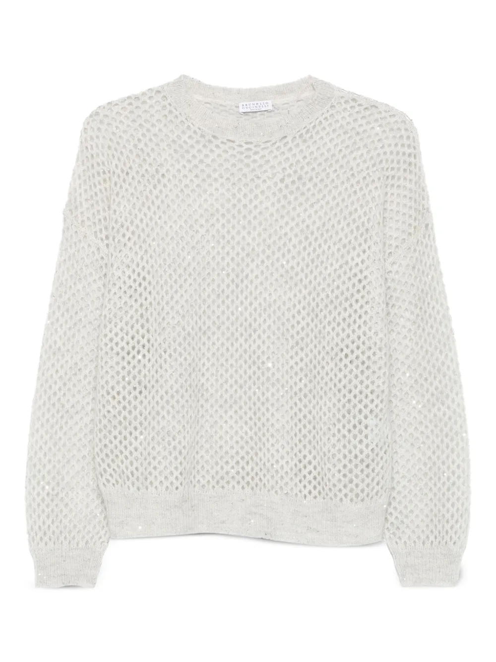 Brunello Cucinelli mesh-knit top | Grey | Image 1