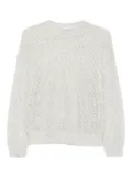 Brunello Cucinelli mesh-knit top - Grey