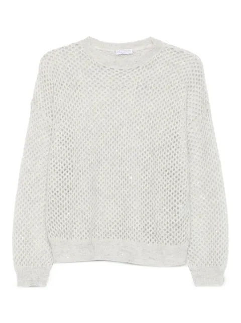 Brunello Cucinelli Top met mesh