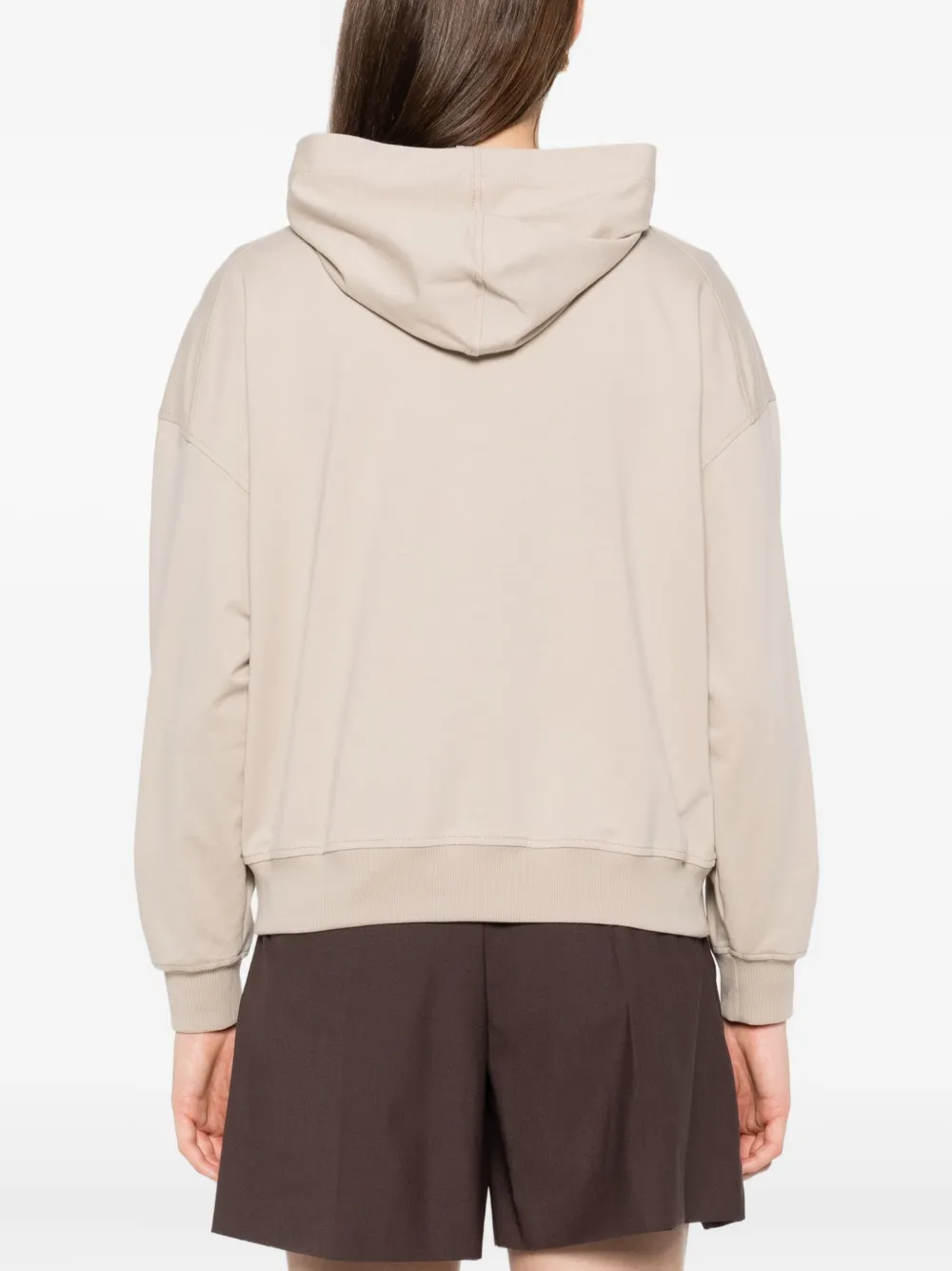 Brunello Cucinelli Monili hoodie met kettingdetail en rits Beige