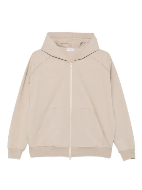 Brunello Cucinelli Monili chain-detail zip-front hoodie