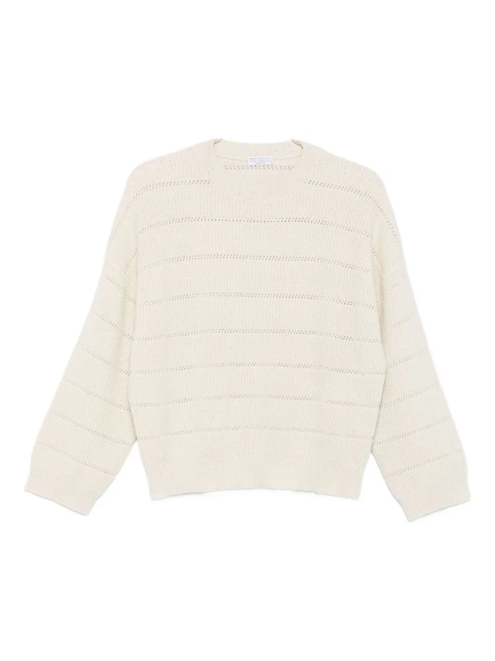 Brunello Cucinelli Opengebreide trui Beige