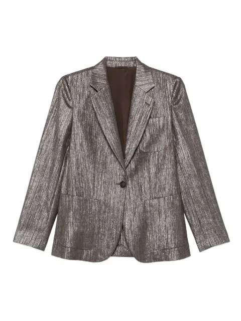 Brunello Cucinelli metallic single-breasted blazer