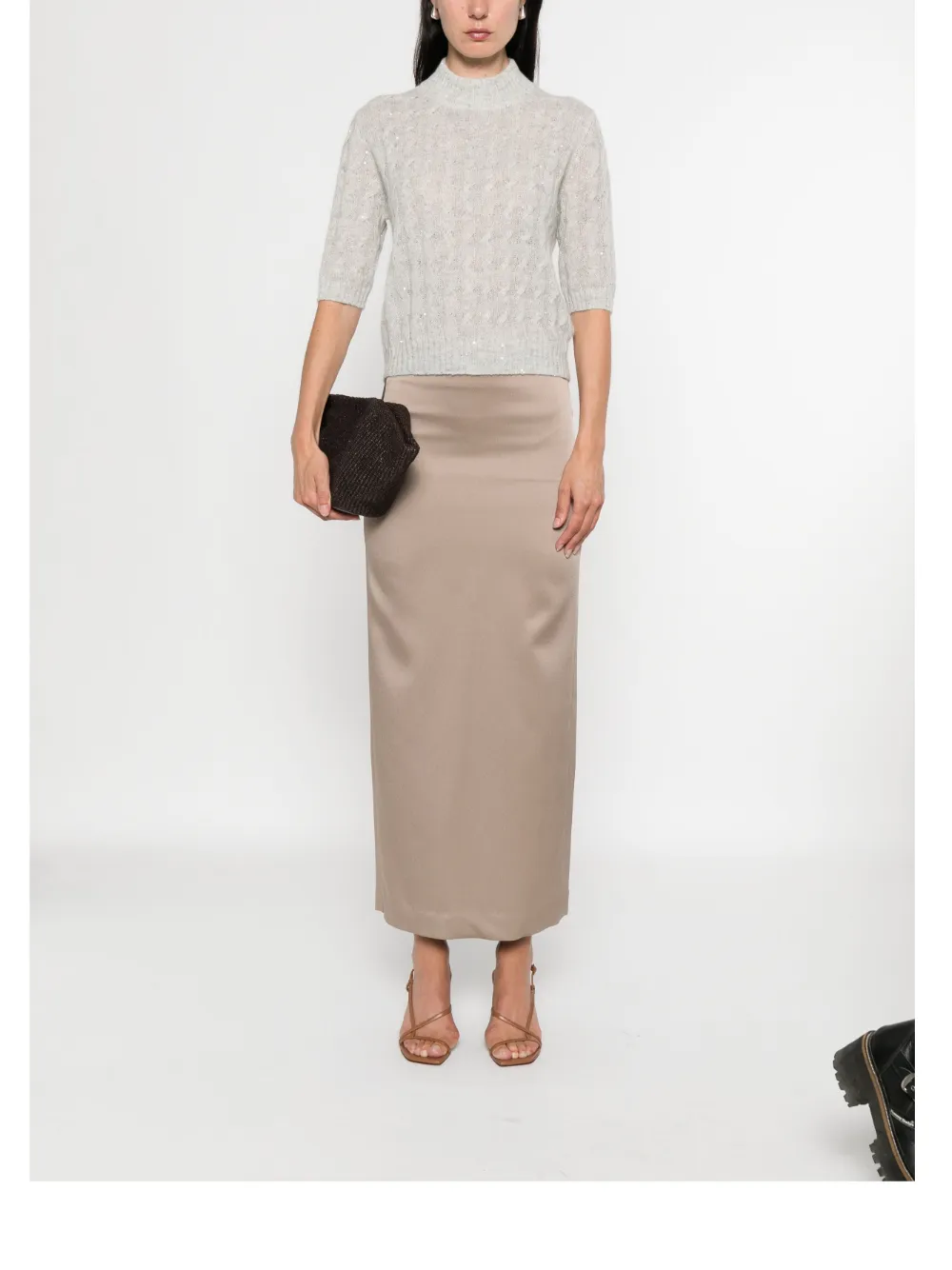 Brunello Cucinelli Straight rok Bruin