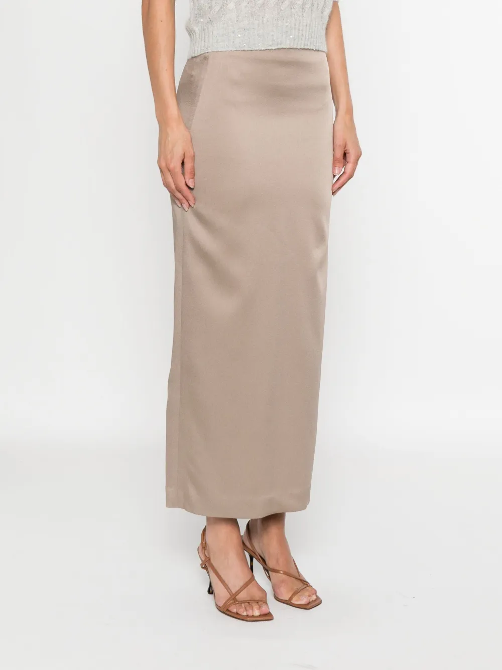 Brunello Cucinelli Straight rok Bruin