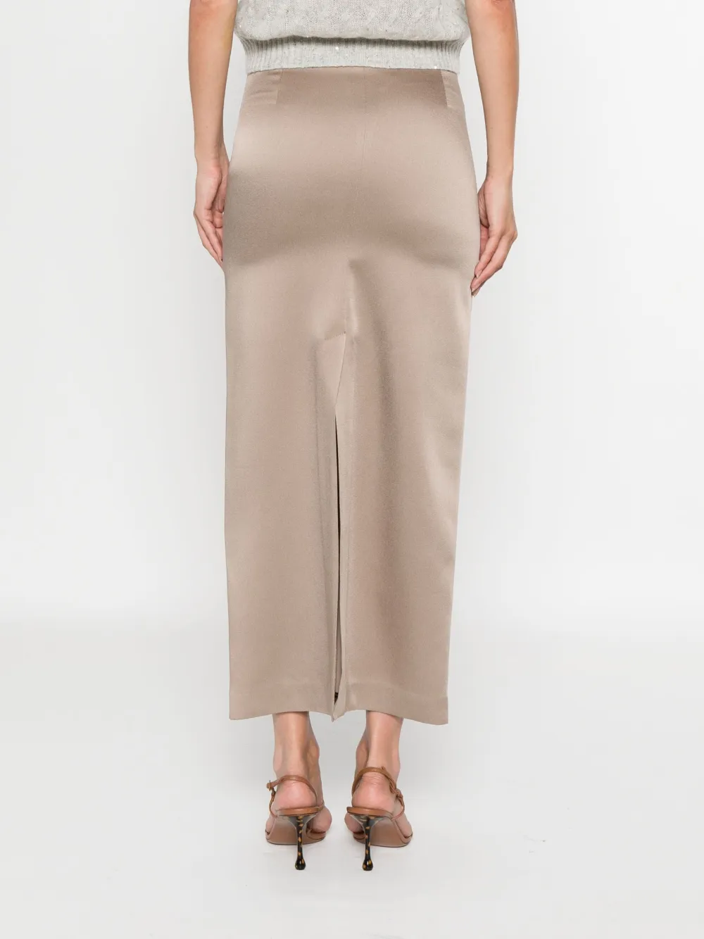 Brunello Cucinelli Straight rok Bruin