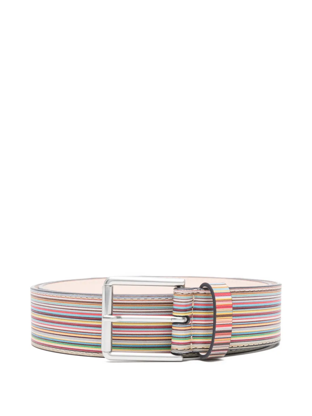 Paul Smith ストライプ レザーベルト - ブルー Paul Smith ストライプ レザーベルト - ブルー