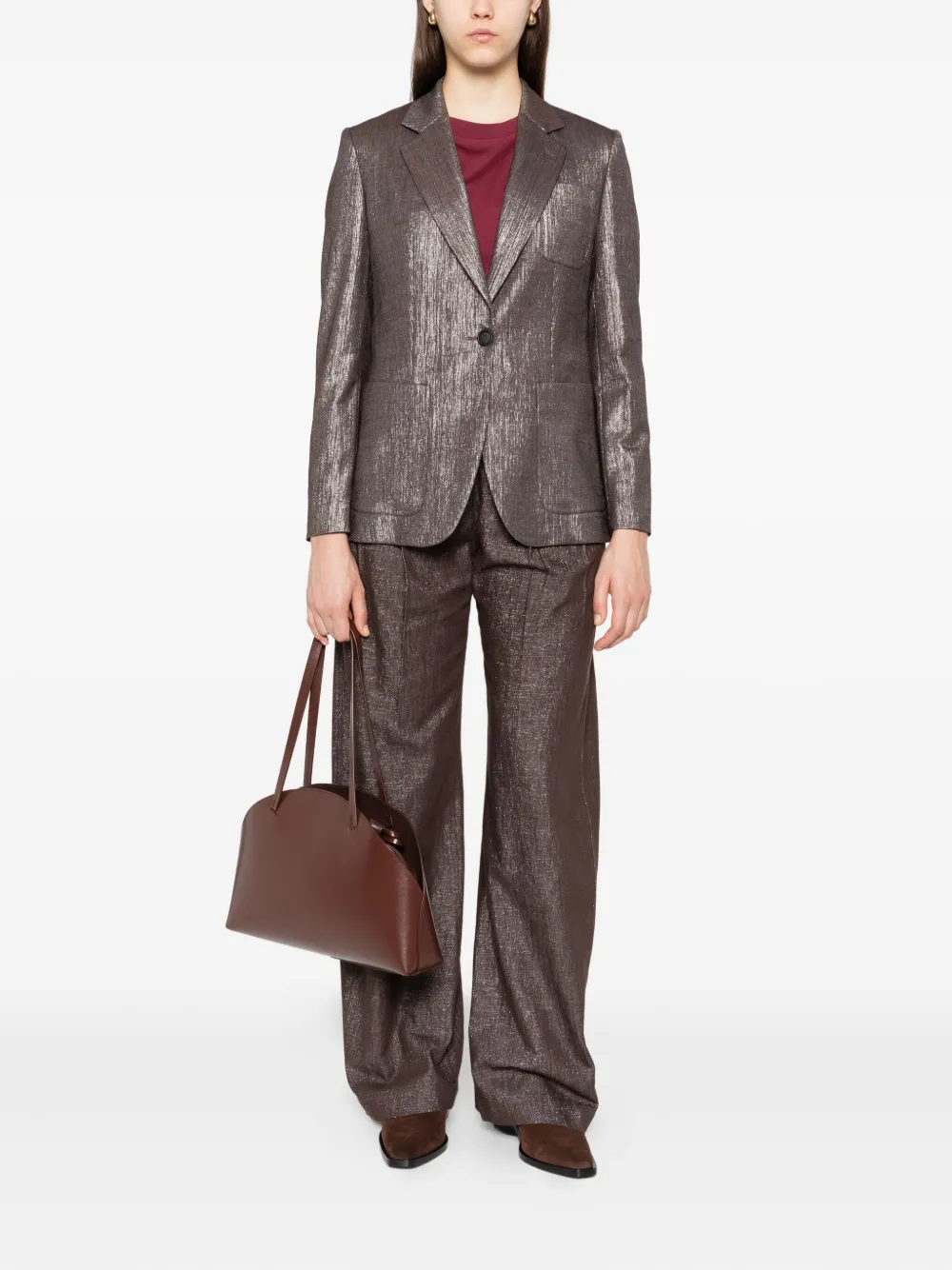 Brunello Cucinelli pleated metallic trousers | Slacks | Image 2