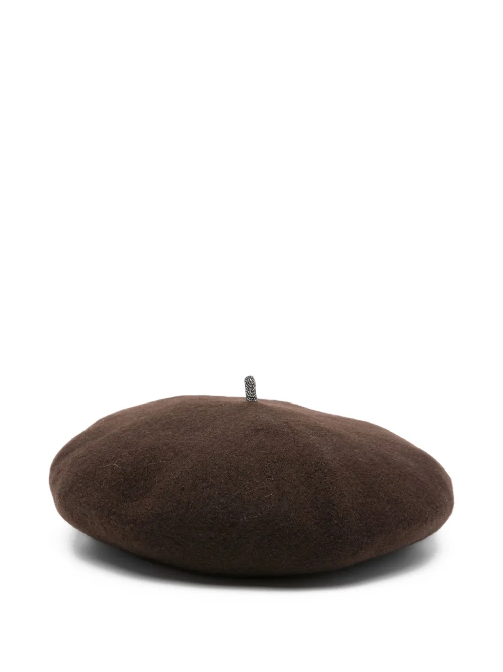 Brunello Cucinelli Wollen baret Bruin