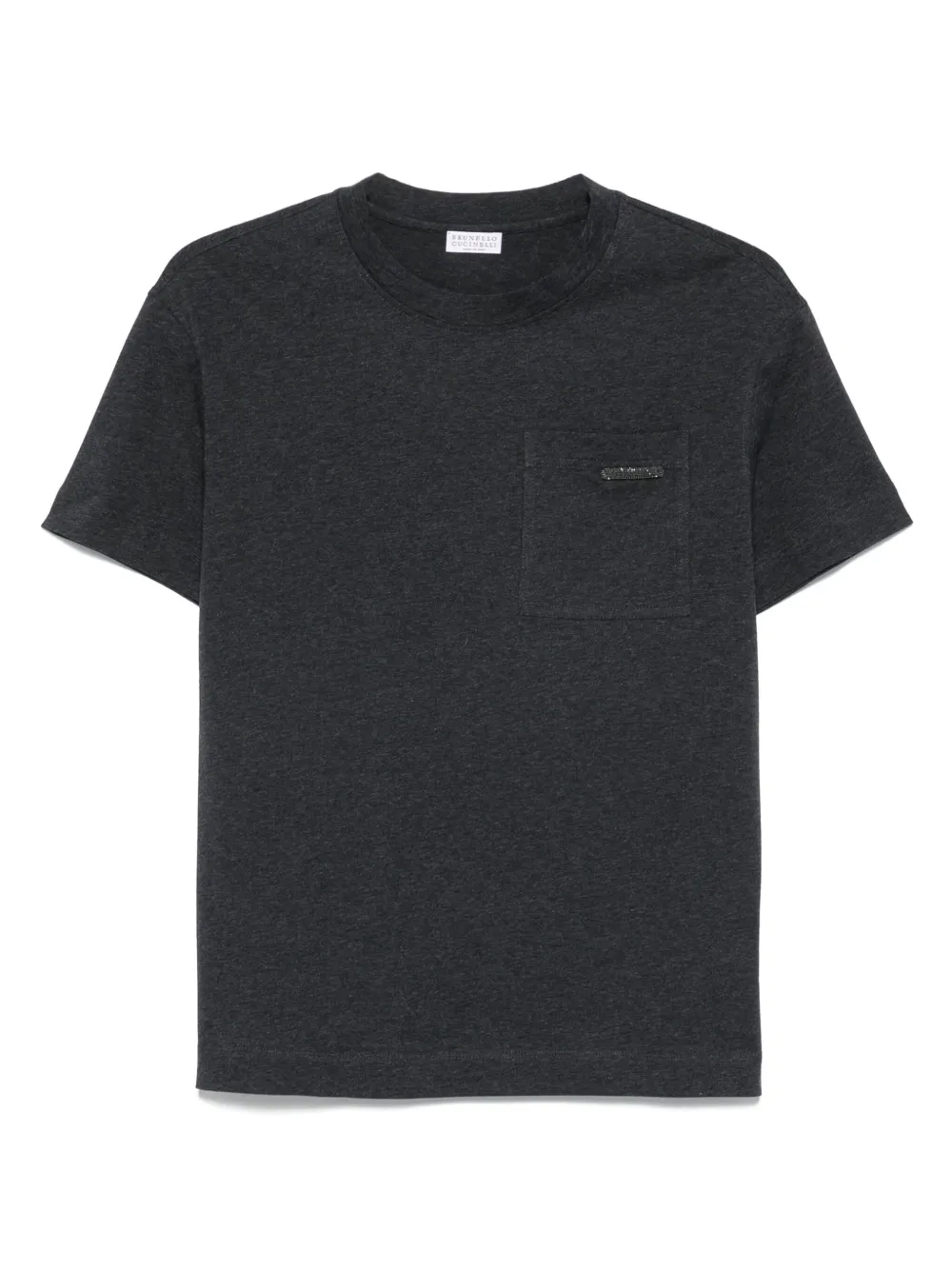 Brunello Cucinelli T-shirt met borstzak Grijs