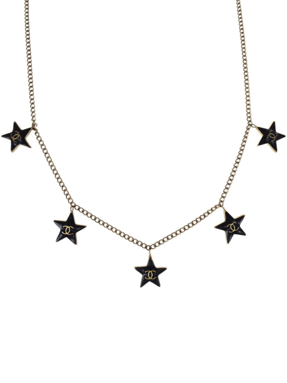 Pre-owned Chanel 2003 Cc Star-charm Necklace