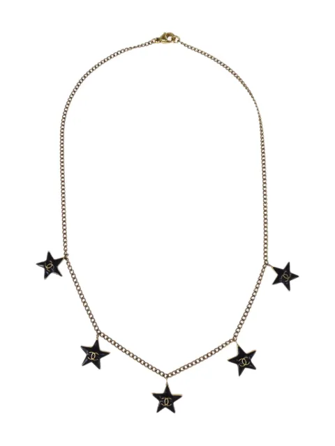 CHANEL Pre-Owned collar con charm de estrella y logo CC 2003