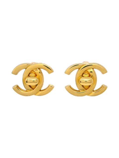 CHANEL Pre-Owned 1996 CC clip-on earrings