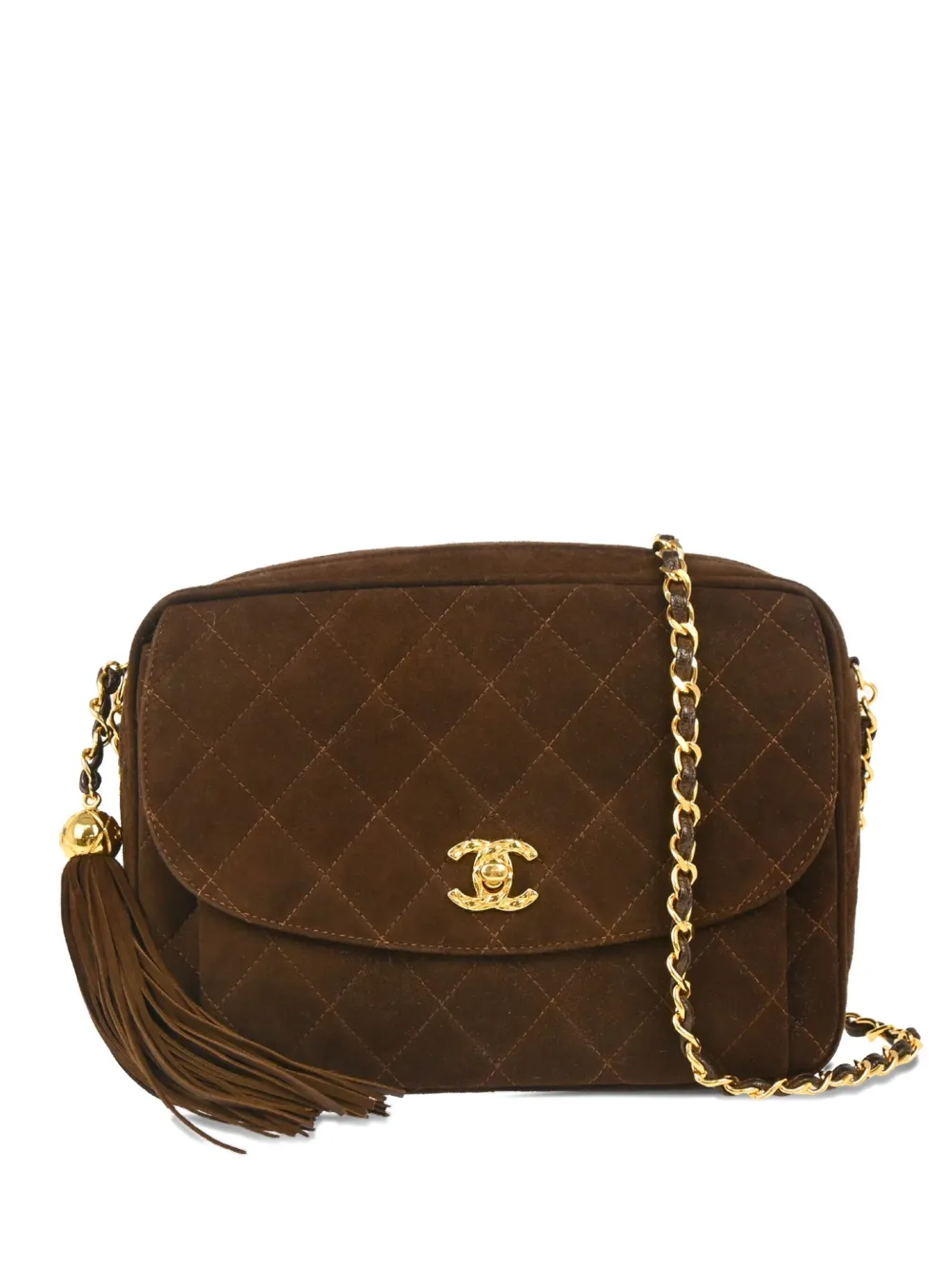 CHANEL Pre-Owned 1992 スエード ショルダーバッグ - ブラウン CHANEL Pre-Owned 1992 スエード ショルダーバッグ - ブラウン