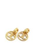 CHANEL Pre-Owned 1993 Gold Plated CC Drop Clip On Earrings costume earrings