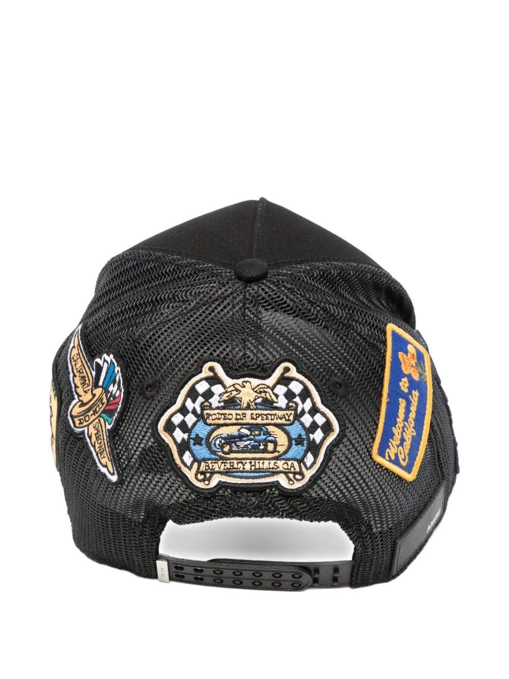 Amiri Logo-patch Mesh-back Cap In Black