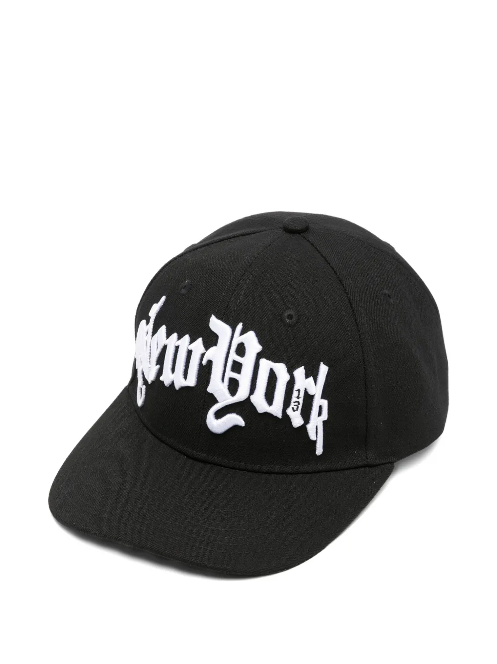 R13 New York-embroidered cap Zwart