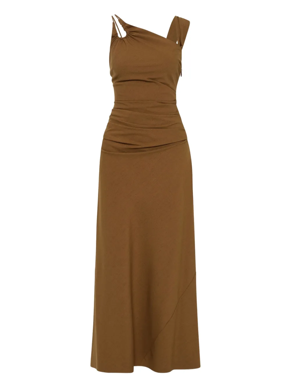 Rachel Gilbert Fitz Cut-out Maxi Dress In Brown
