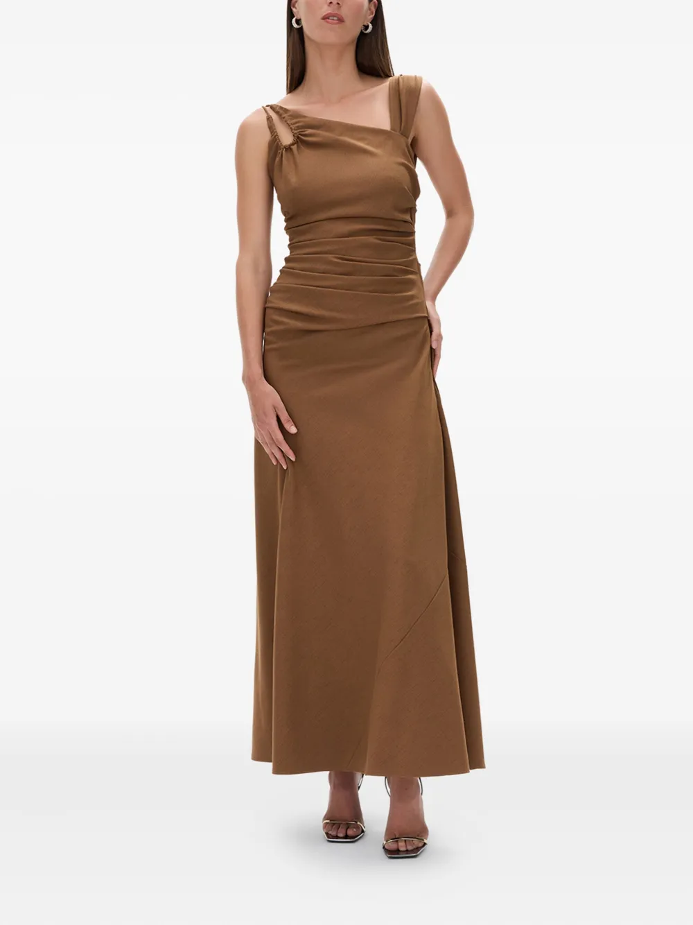 Rachel Gilbert Fitz maxi-jurk met uitgesneden details - Bruin