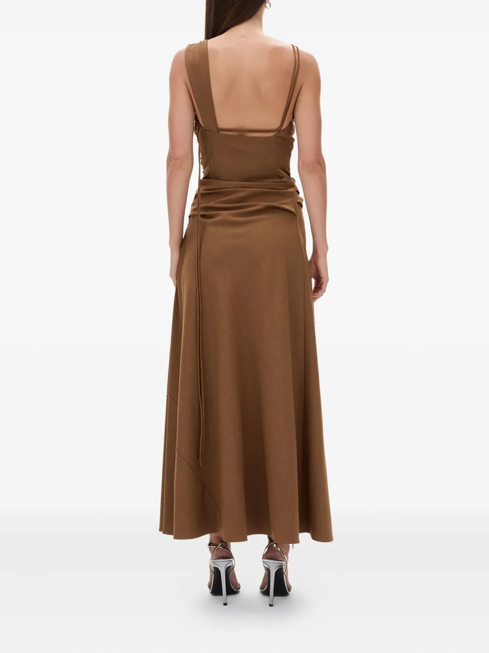 Rachel Gilbert Fitz Cut-out Maxi Dress In Brown