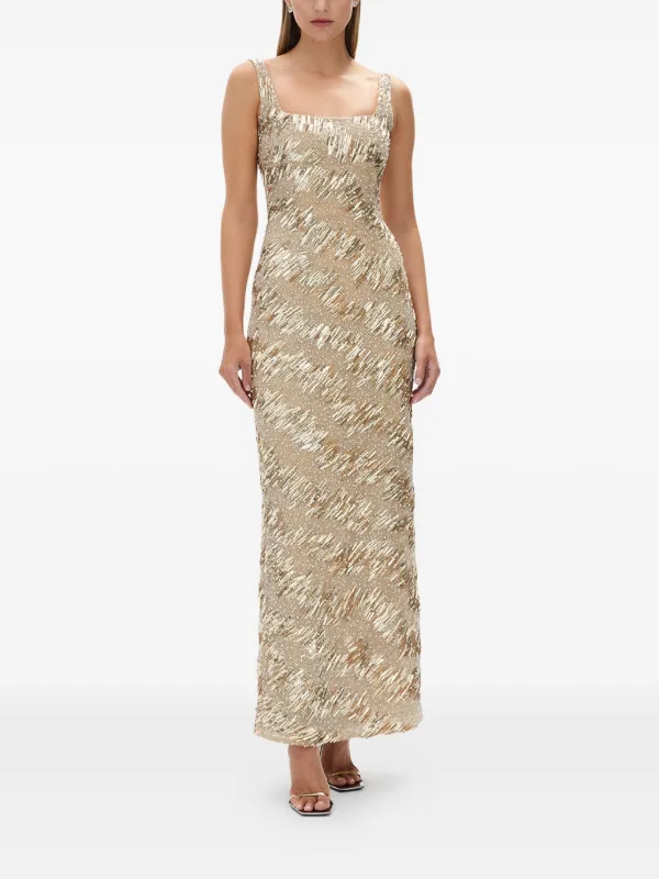 green emerald velvet dress Rachel Gilbert Sadie Mini Dress | Gold main image 1