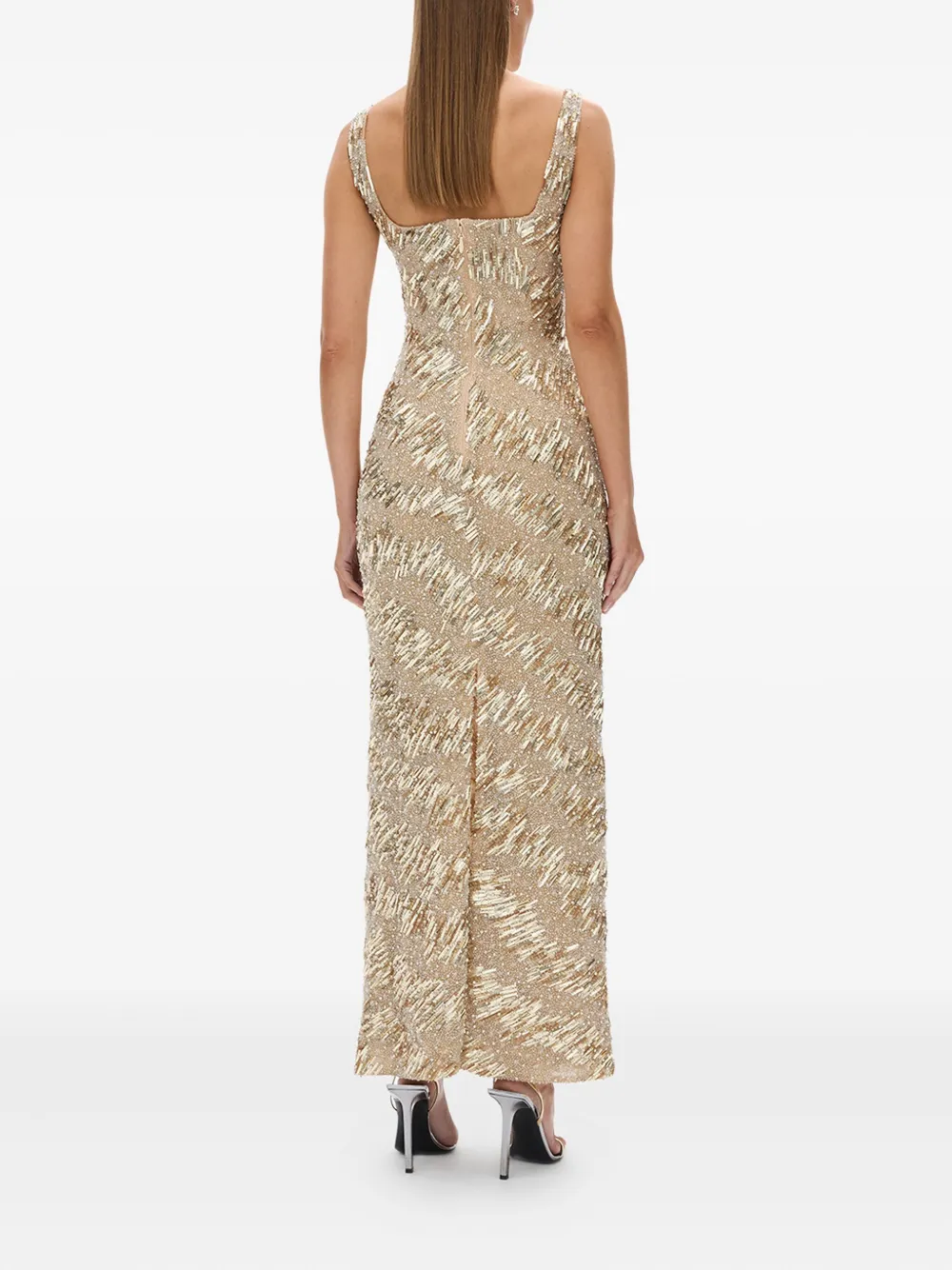 Rachel Gilbert Marcel avondjurk Goud