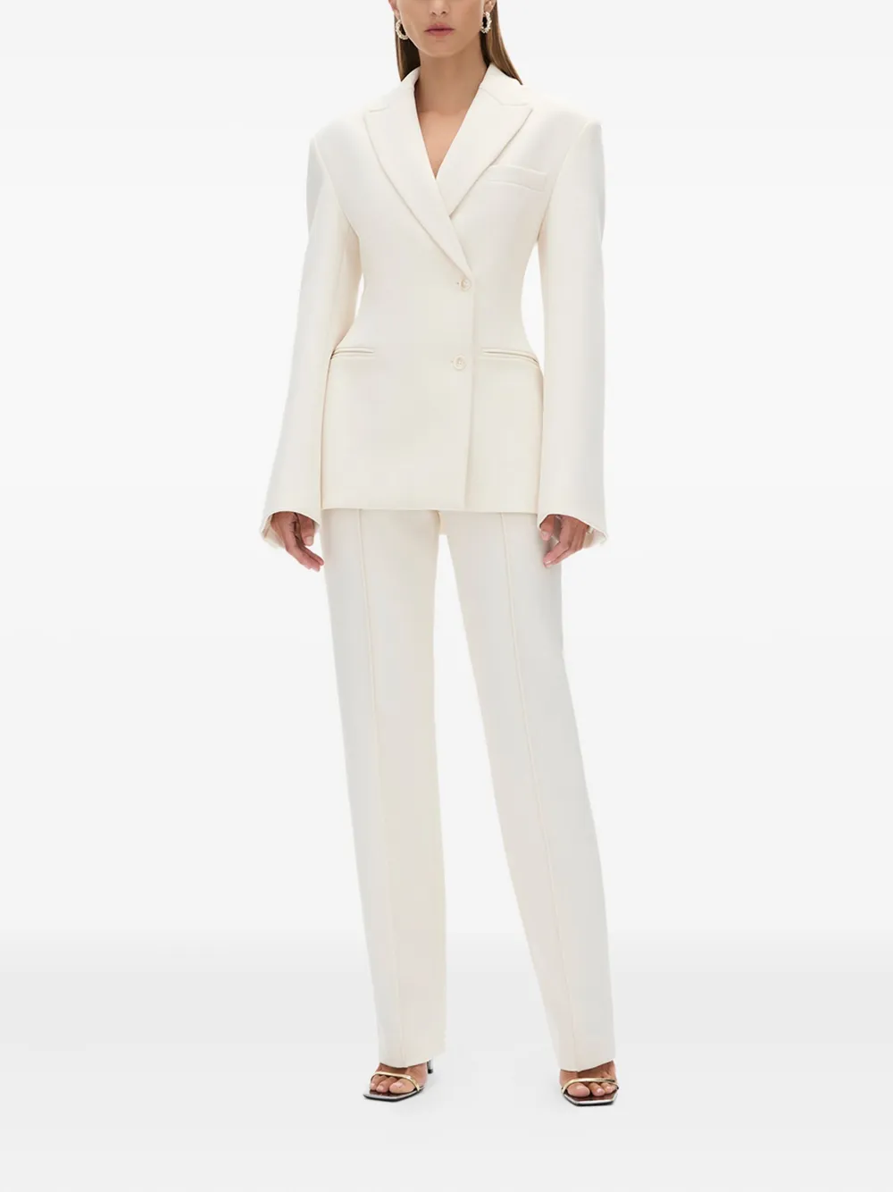 Rachel Gilbert Sergio blazer met gewatteerde schouders Wit