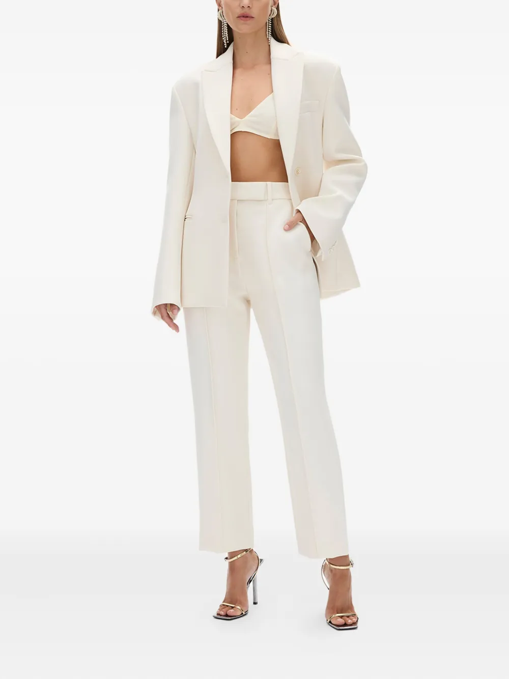 Rachel Gilbert Sergio blazer met gewatteerde schouders Wit