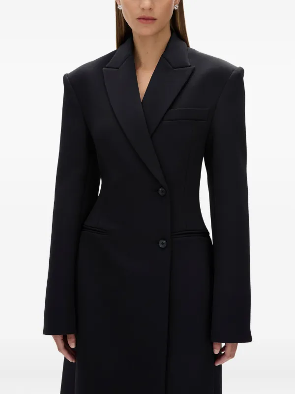 Rachel Gilbert Cappotto Sergio Con Spalline Imbottite Blu