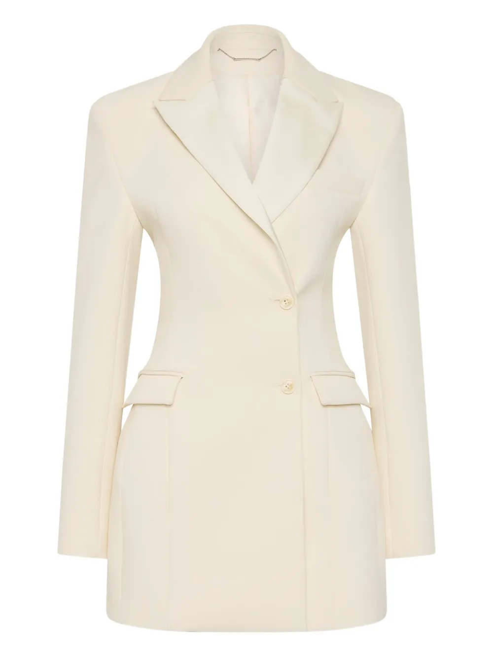 Rachel Gilbert Sergio mini-jurk met gewatteerde schouders Wit