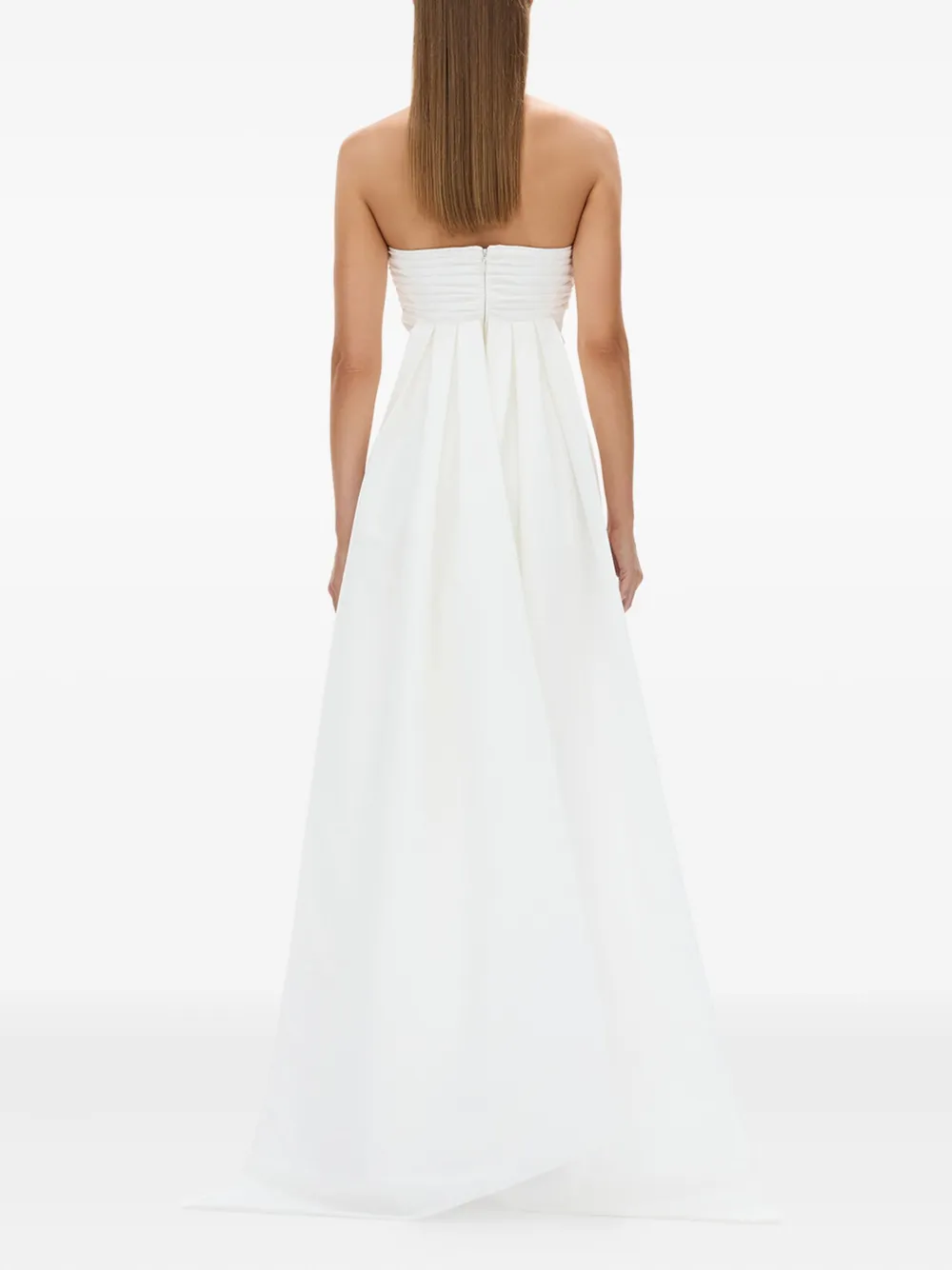Rachel Gilbert Odette strapless midi-jurk Wit