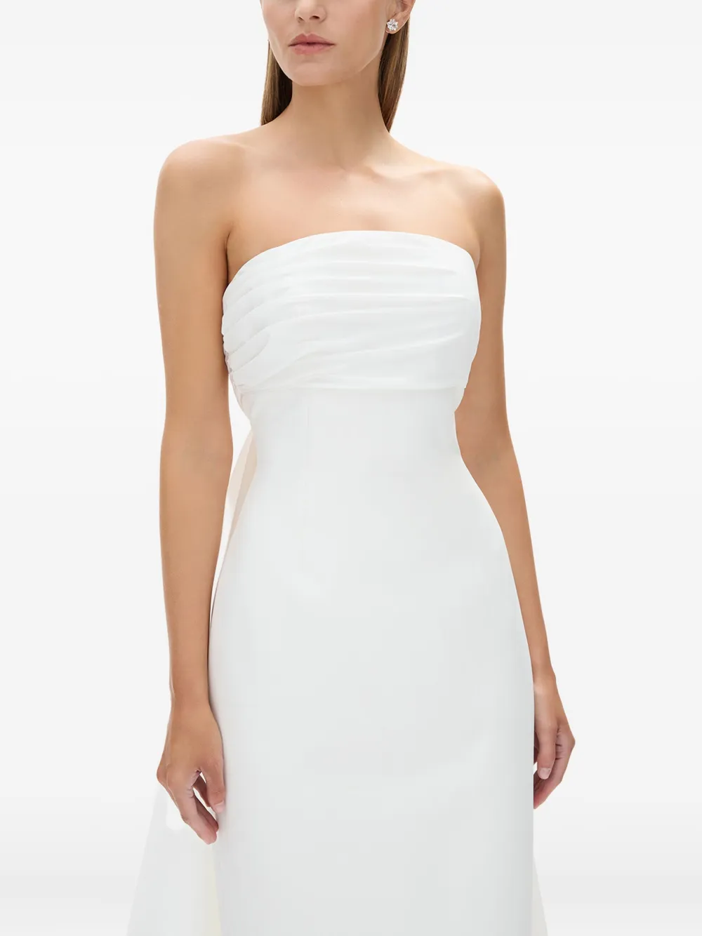 Rachel Gilbert Odette strapless midi-jurk Wit