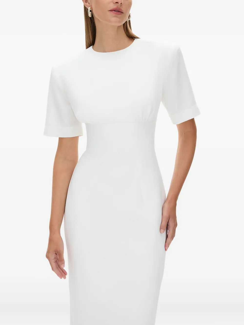 Rachel Gilbert Dover midi-jurk met korte mouwen Wit