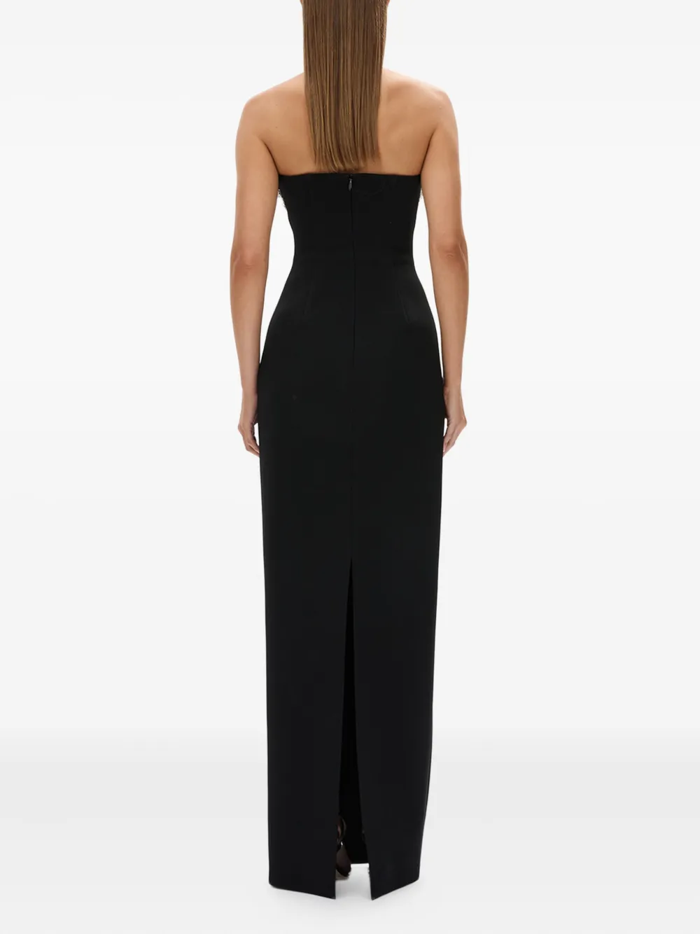 Rachel Gilbert Charlotte Sequin-embellished Strapless Gown In Black