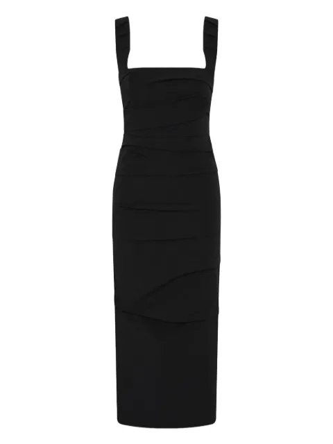 Rachel Gilbert square-neck draped midi dress