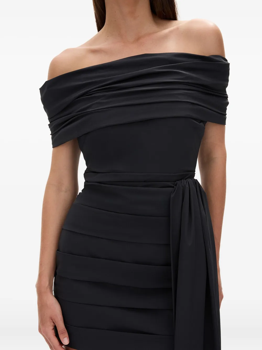 Rachel Gilbert Camille gedrapeerde mini-rok Zwart