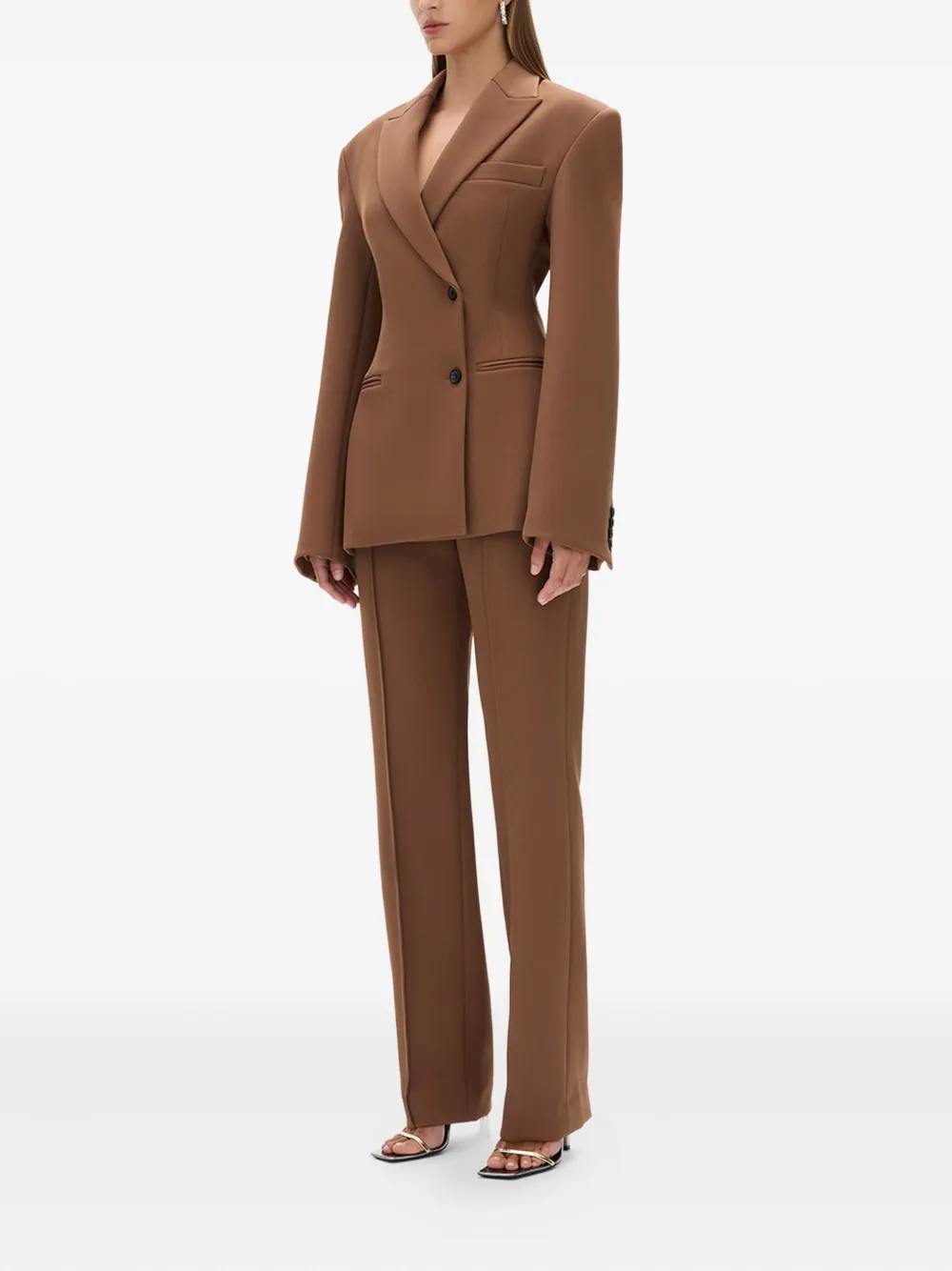 Rachel Gilbert Sergio blazer met dubbele rij knopen Bruin