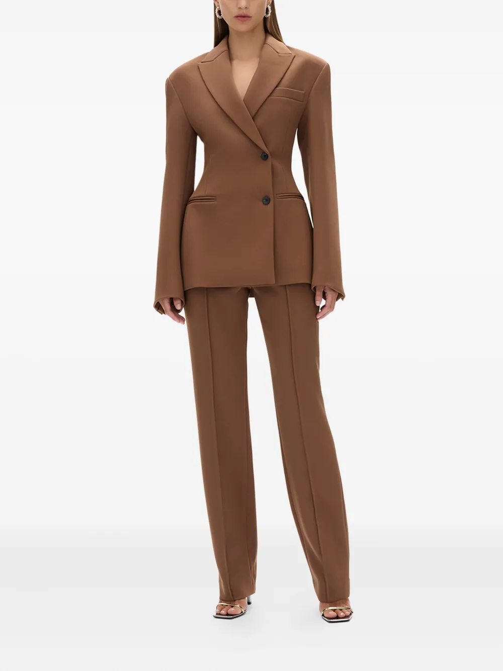 Rachel Gilbert Sergio blazer met dubbele rij knopen Bruin