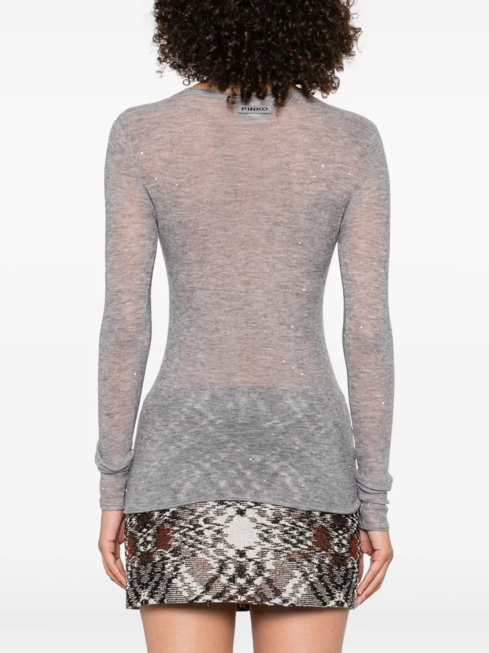 PINKO T-shirt met lange mouwen Grijs