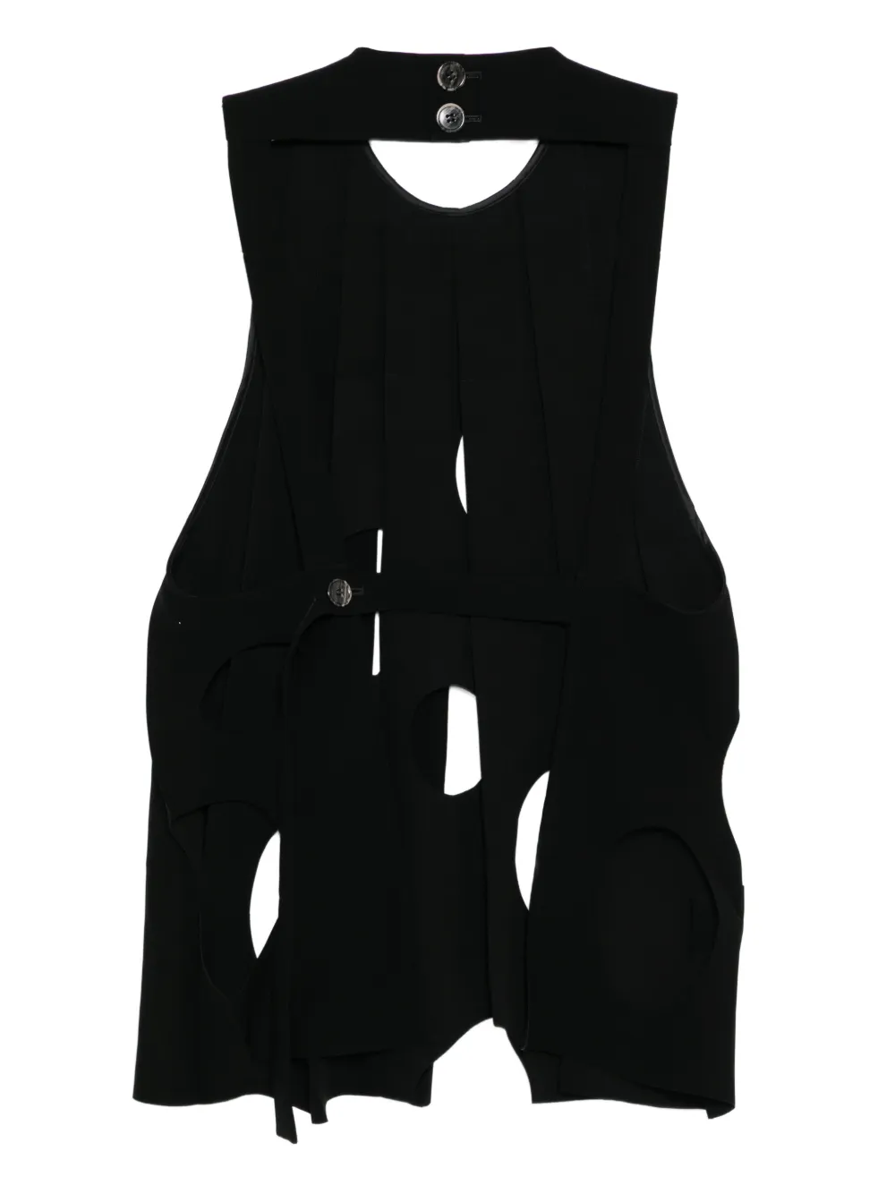 Enföld Gilet met uitgesneden details - Zwart