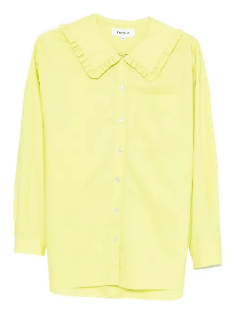 Enföld camisa con volantes en el cuello