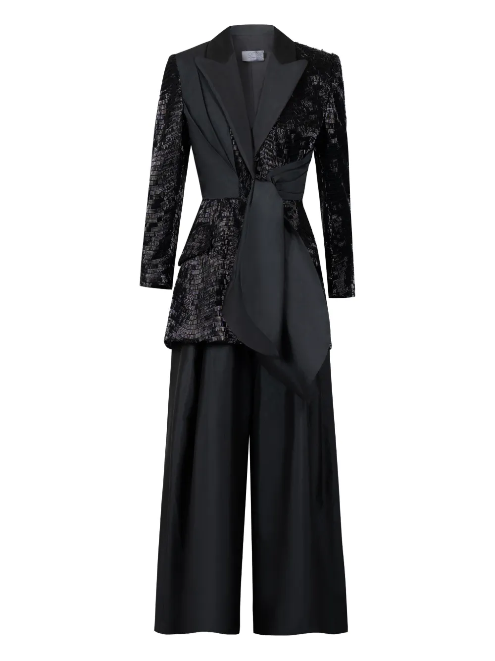 Gaby Charbachy  sequin-embellished wide-leg suit | Black | Image 1
