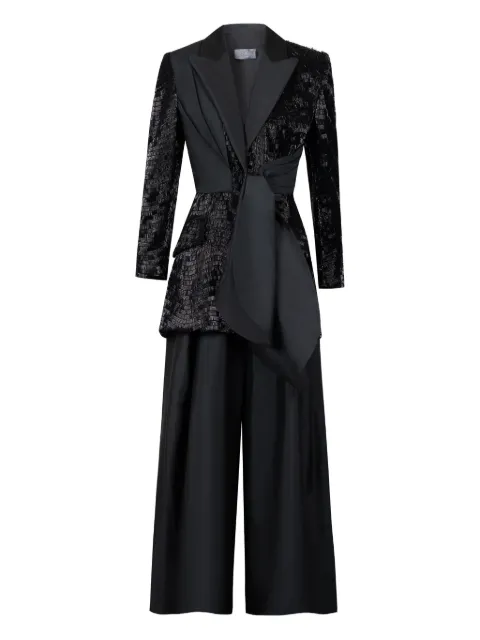 Gaby Charbachy  sequin-embellished wide-leg suit