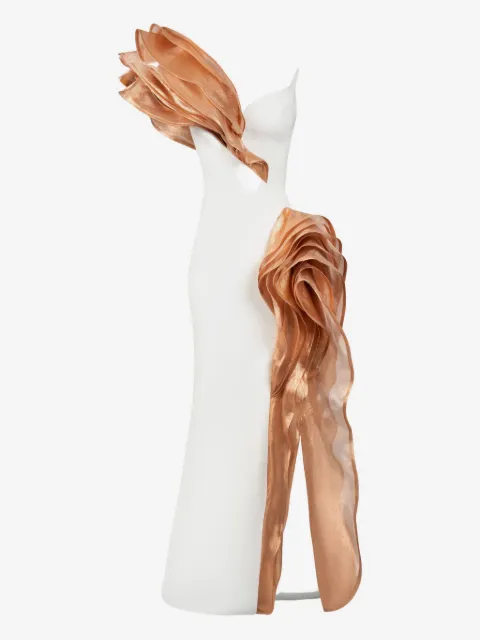 Gaby Charbachy  ruffle-detail side-split evening gown