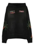 AMIRI palm-tree embroidered hoodie - Black